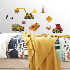 Under Construction Wall Decals in a room setting
