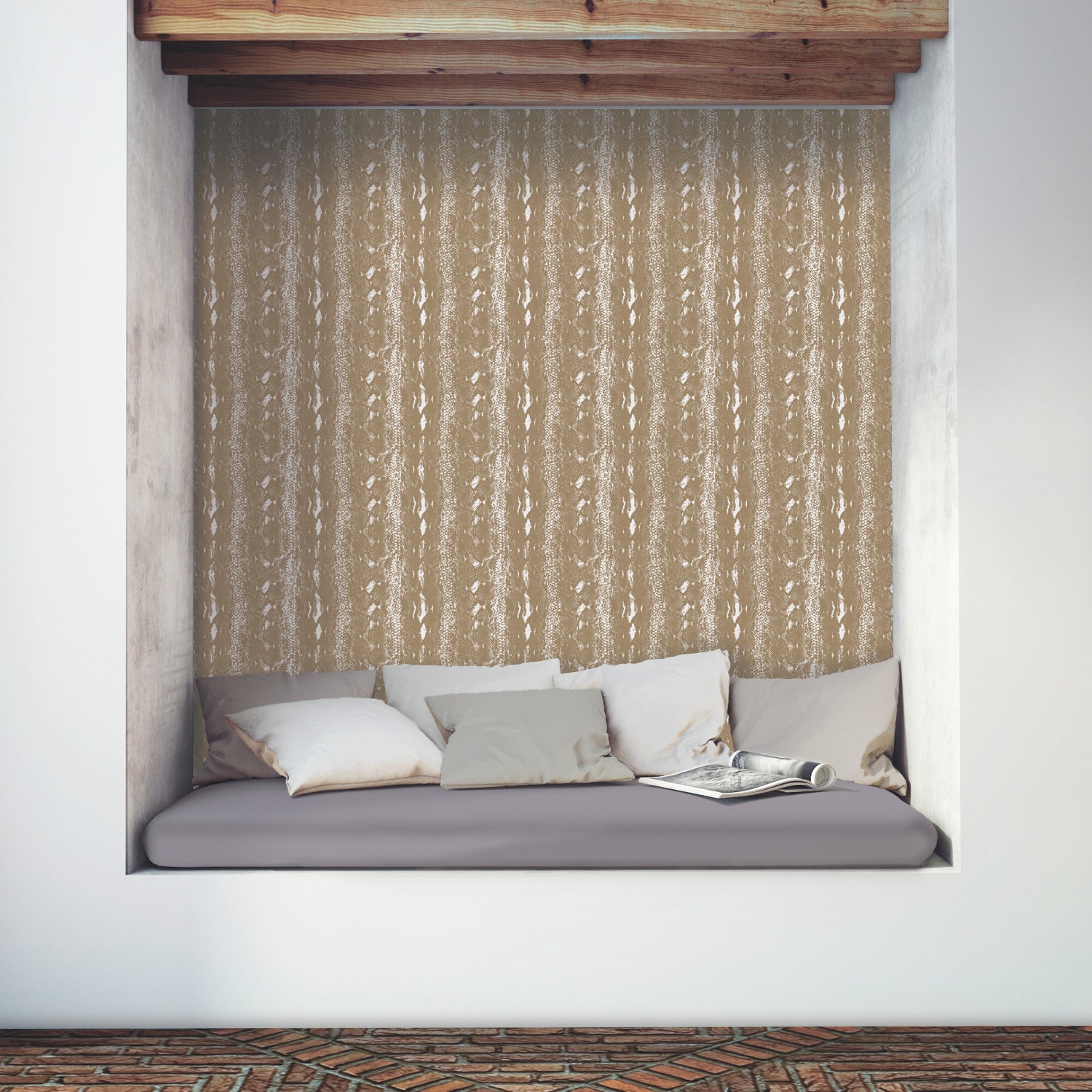 Snake Skin Peel and Stick Wallpaper in a room setting