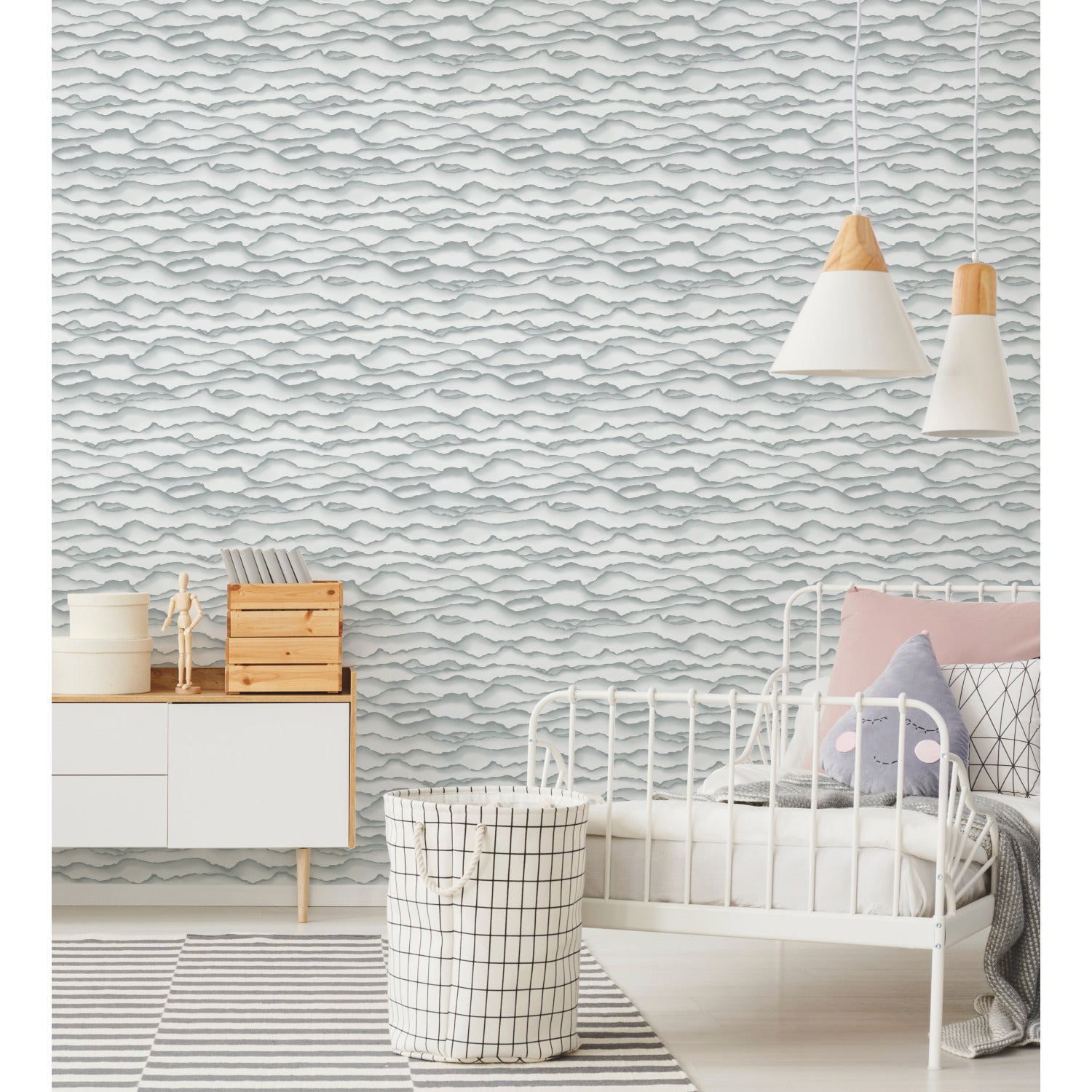 Singed Peel and Stick Wallpaper in a room setting