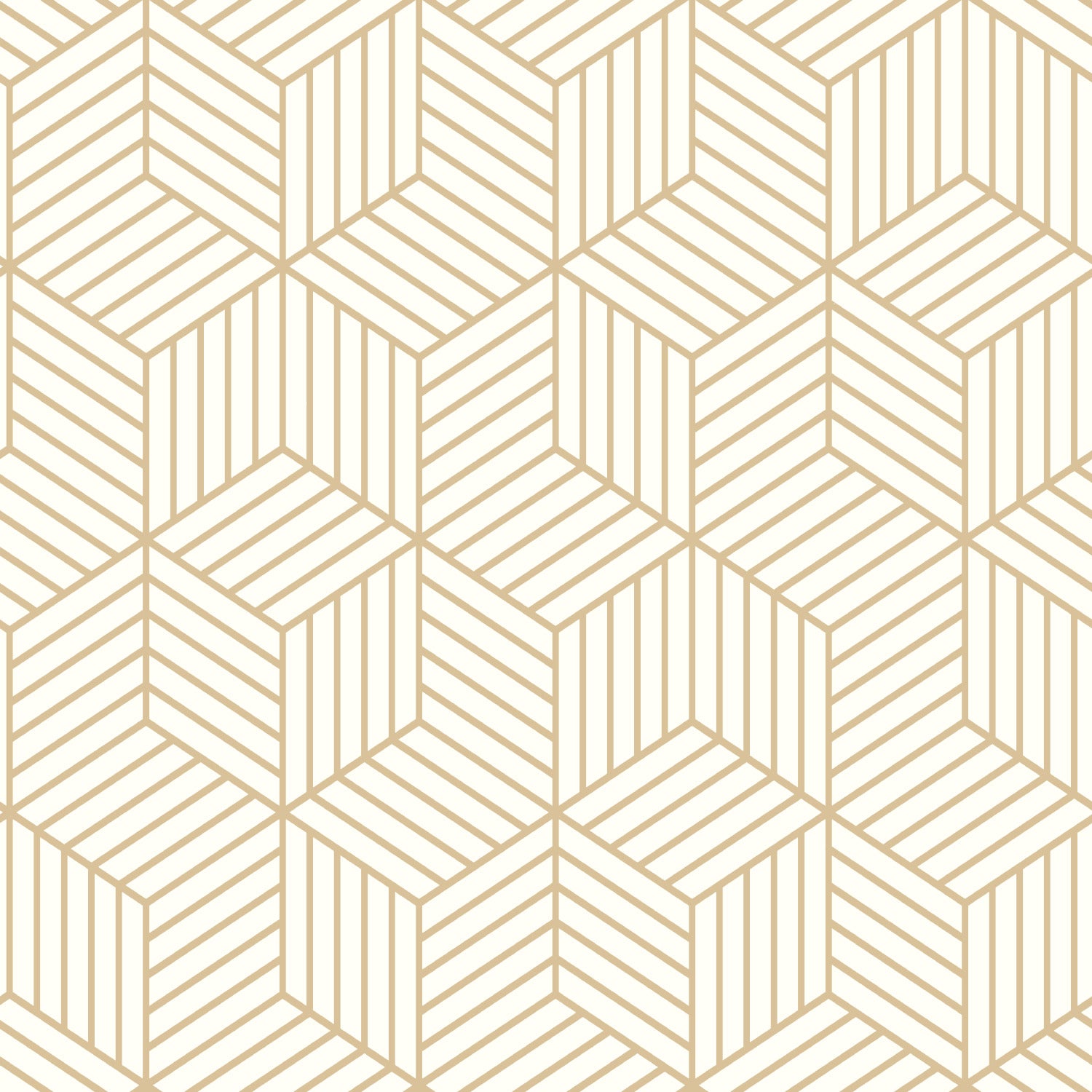 Stripped Hexagon Peel and Stick Wallpaper by WallPops
