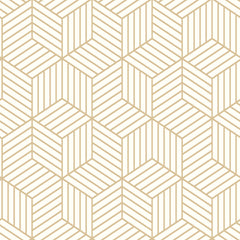 Stripped Hexagon Peel and Stick Wallpaper by WallPops