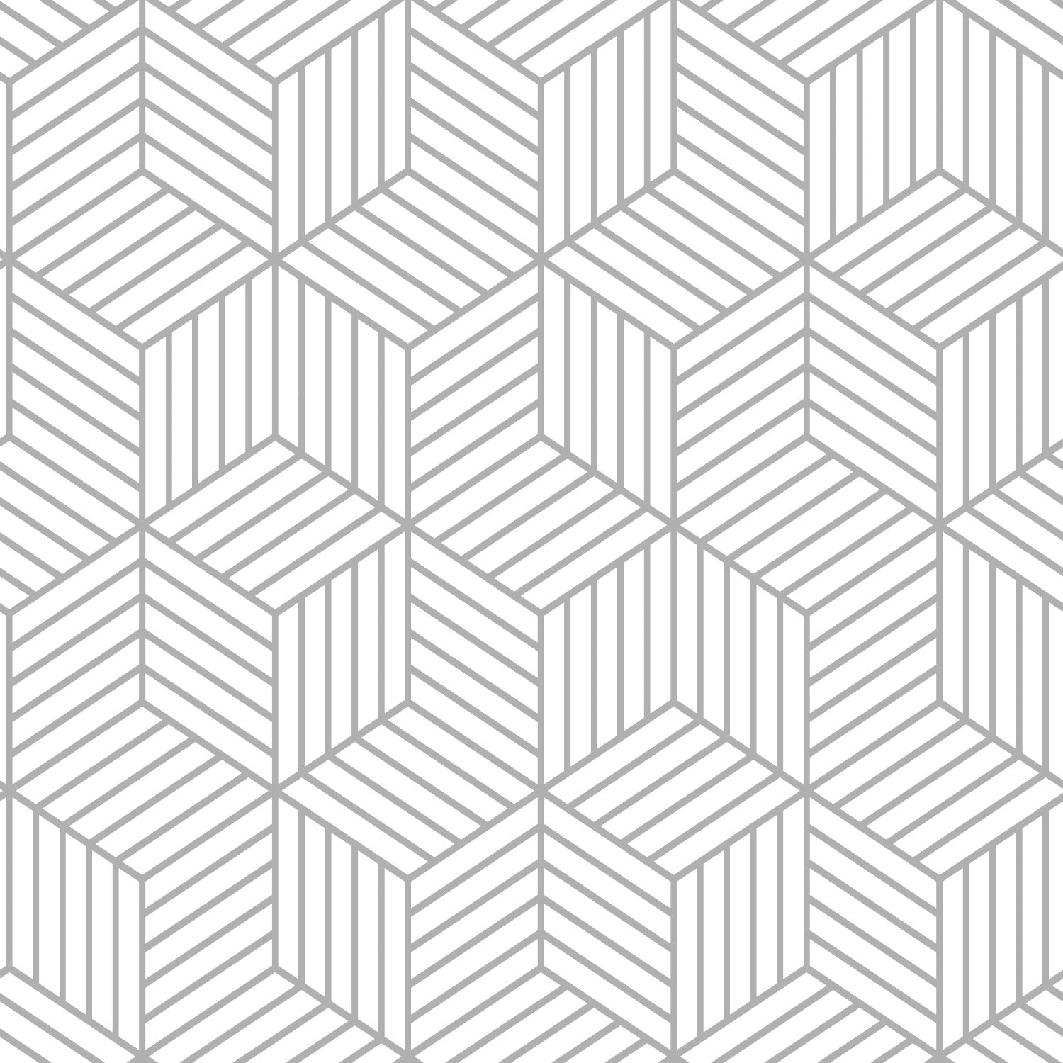 Striped Hexagon Peel and Stick Wallpaper by WallPops