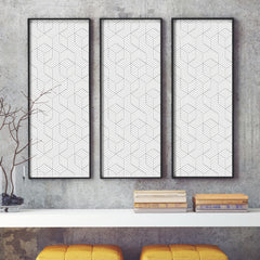 Striped Hexagon Peel and Stick Wallpaper in a room setting