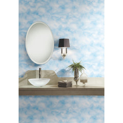 Cloud Peel and Stick Wallpaper in a room setting