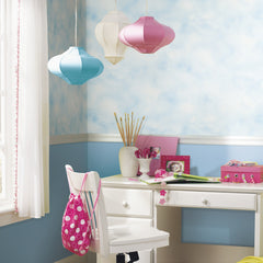 Cloud Peel and Stick Wallpaper in a room setting