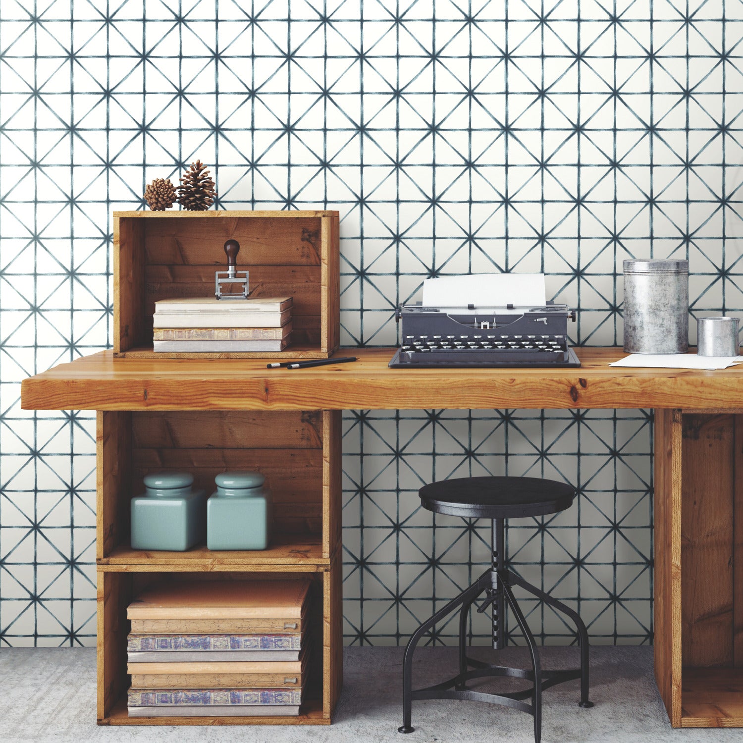 Modern Abstract Peel and Stick Wallpaper in a room setting