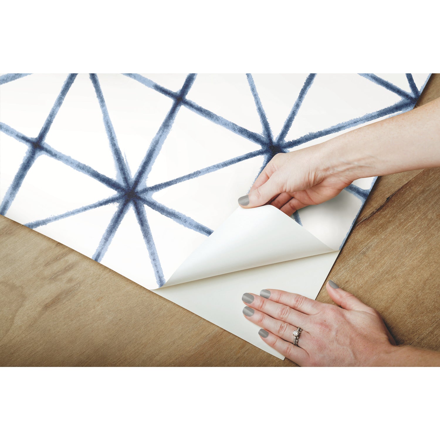 Modern Abstract Peel and Stick Wallpaper - how to peel