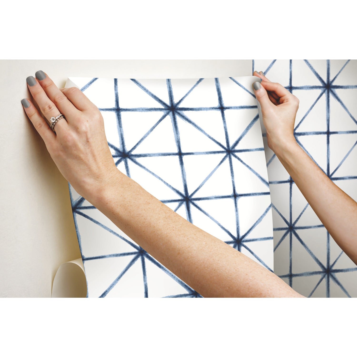 Modern Abstract Peel and Stick Wallpaper - how to stick