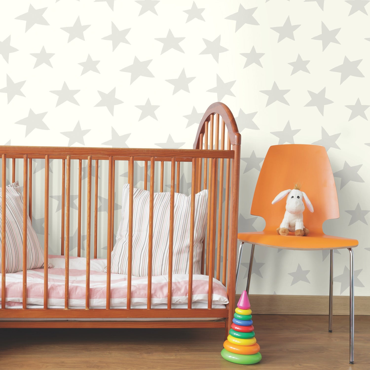 Star Peel and Stick Wallpaper in a room setting