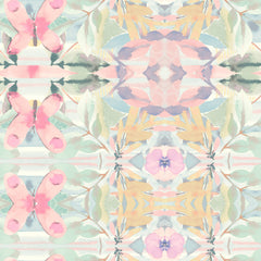 Synchronized Floral Pink Peel and Stick Wallpaper by WallPops