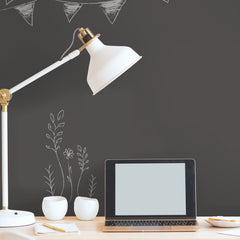 Chalkboard P&S Wallpaper in a room setting