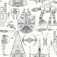 Star Wars Blueprint Peel & Stick Wallpaper by WallPops