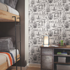 Star Wars Blueprint Peel & Stick Wallpaper in a room setting