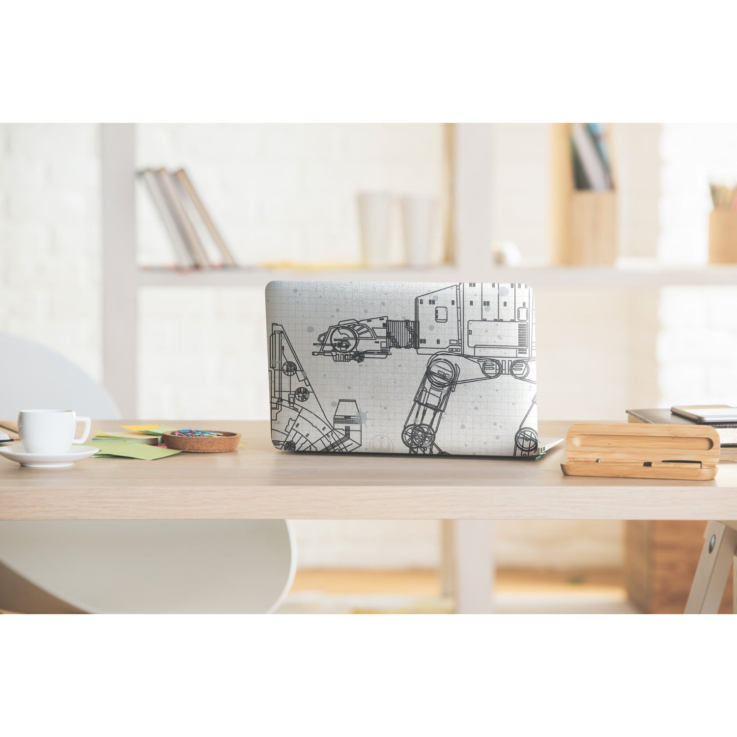 Star Wars Blueprint Peel & Stick Wallpaper in a room setting