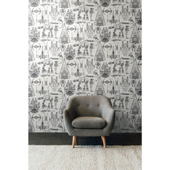 Star Wars Blueprint Peel & Stick Wallpaper in a room setting