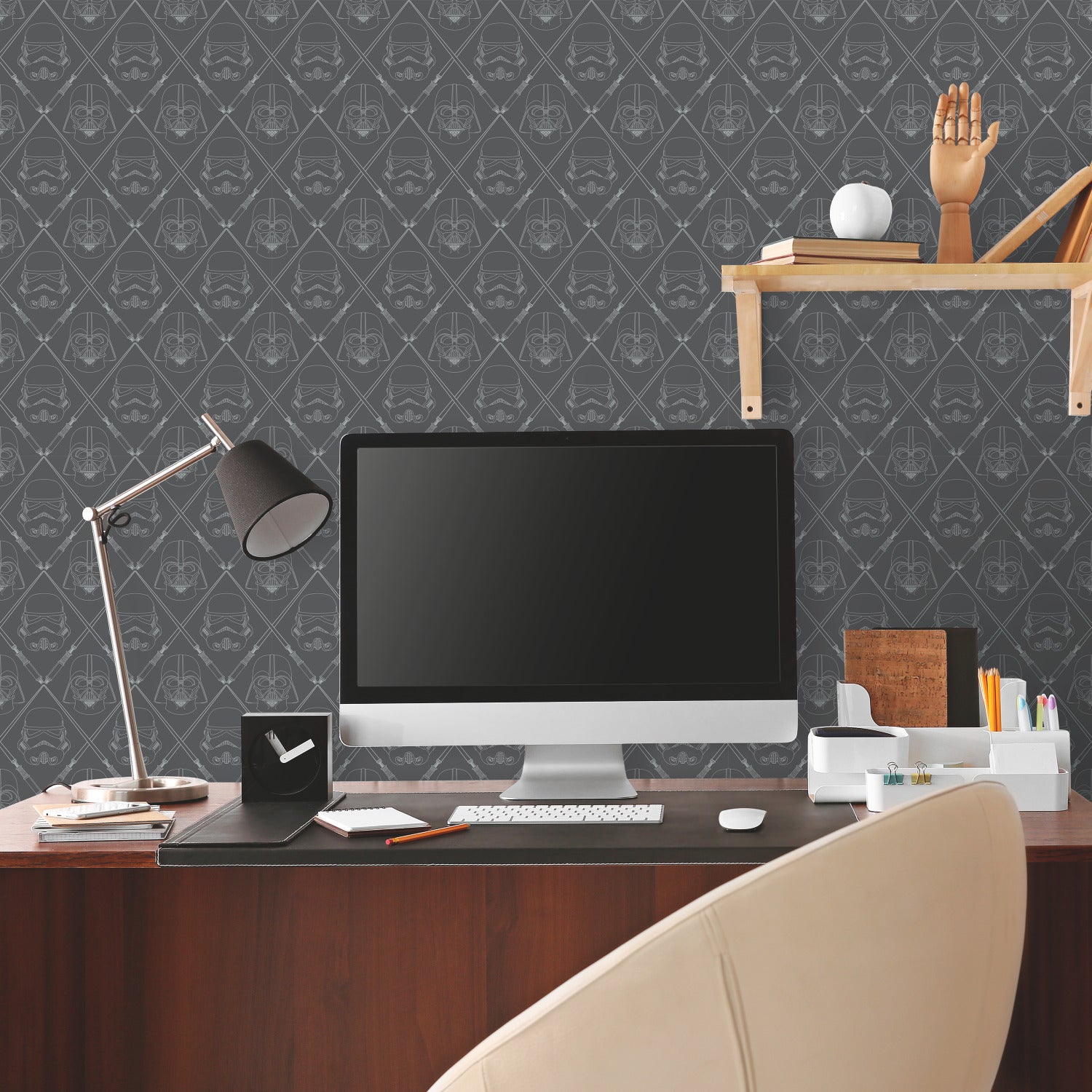 Star Wars The Dark Side Peel & Stick Wallpaper in a room setting