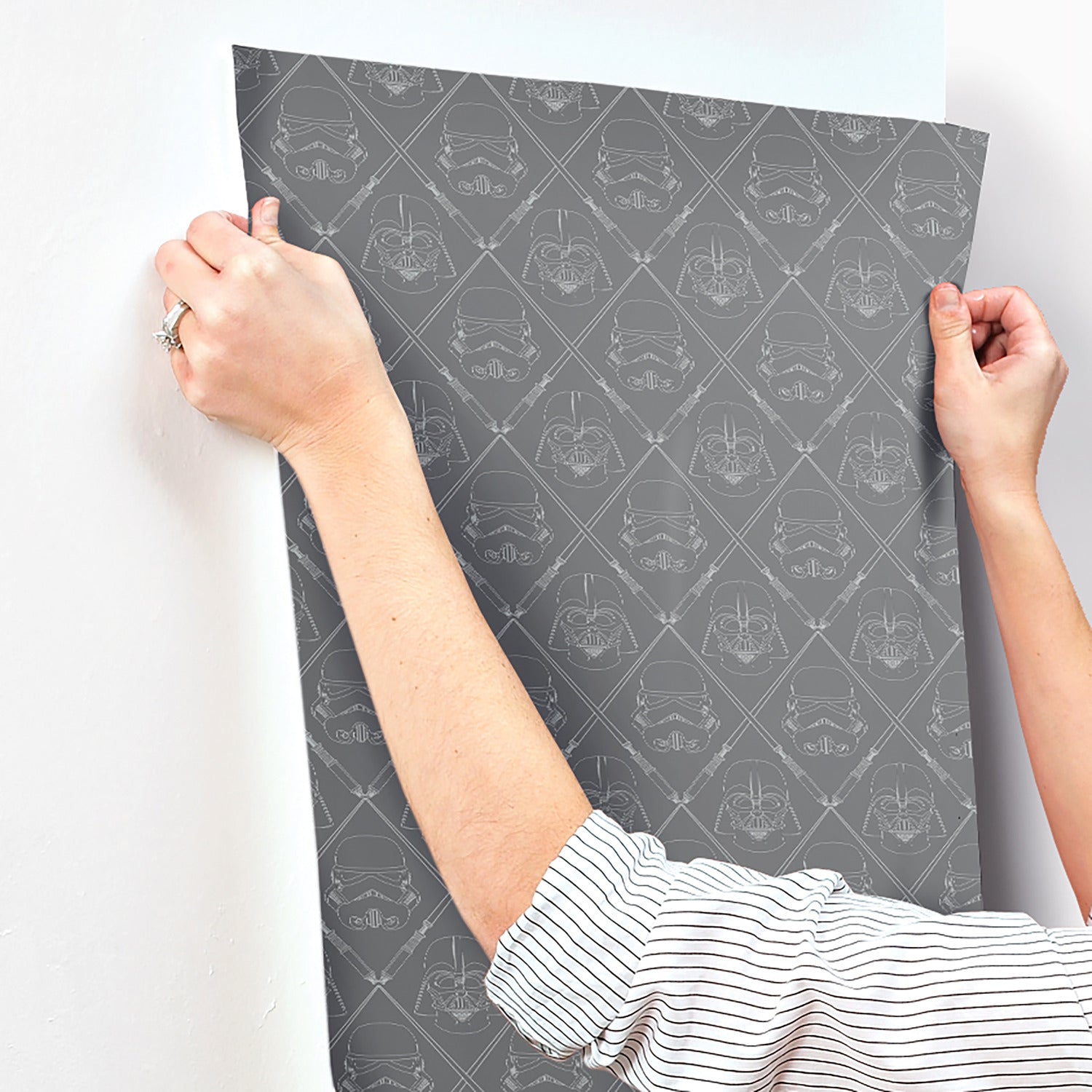 Star Wars The Dark Side Peel & Stick Wallpaper - how to stick