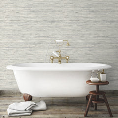 Faux Grasscloth Peel and Stick Wallpaper in a room setting
