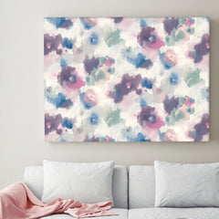 Impressionist Floral Peel and Stick Wallpaper in a room setting