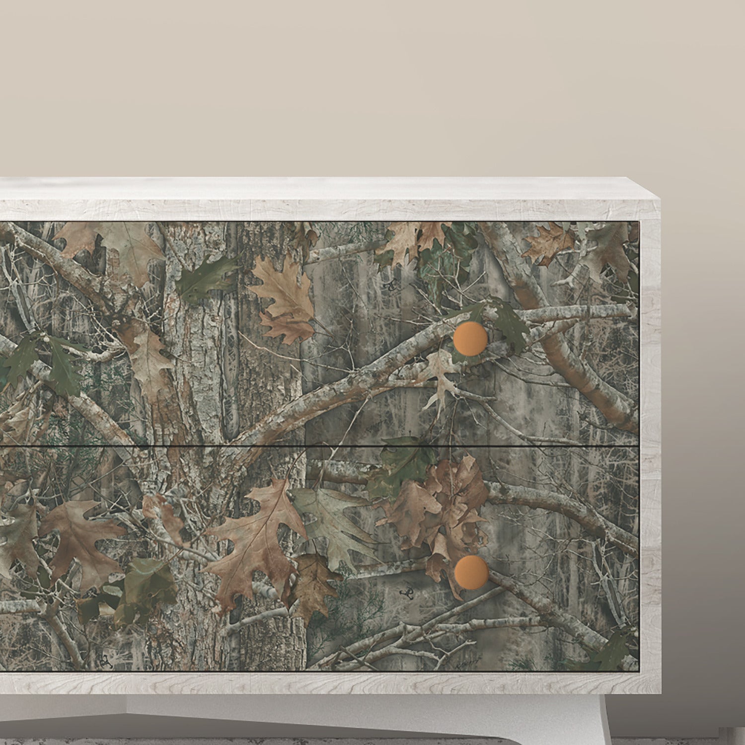 Kanati Camo Peel and Stick Wallpaper in a room setting