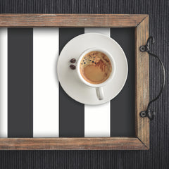 Awning Stripe Peel and Stick Wallpaper in a room setting