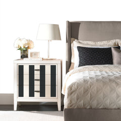 Awning Stripe Peel and Stick Wallpaper in a room setting