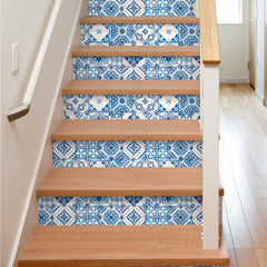 Mediterranean Tile Peel and Stick Wallpaper in a room setting