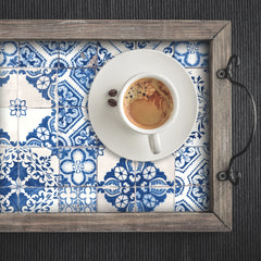 Mediterranean Tile Peel and Stick Wallpaper in a room setting