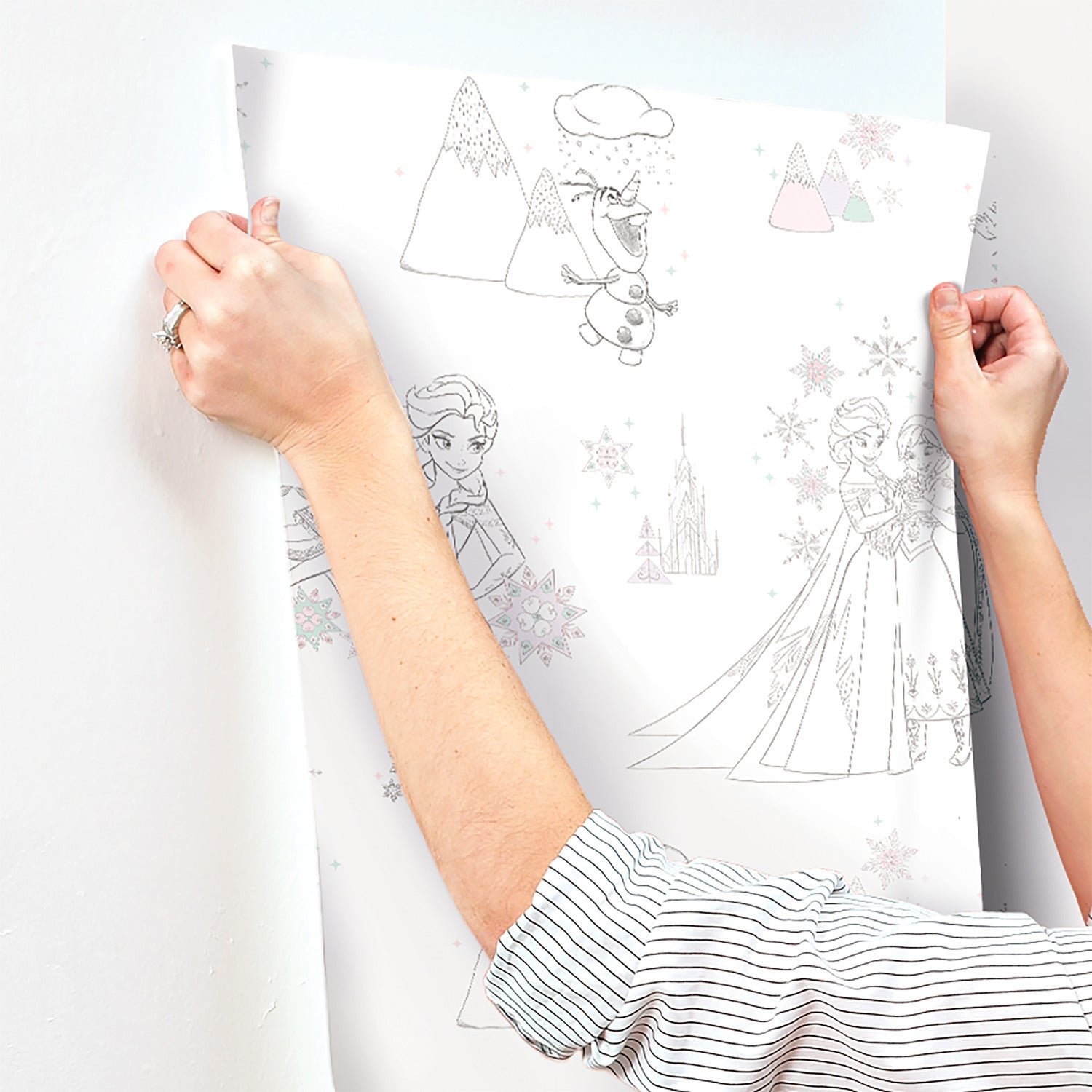 Disney Frozen Disney Frozen Peel and Stick Wallpaper Roll - how to stick