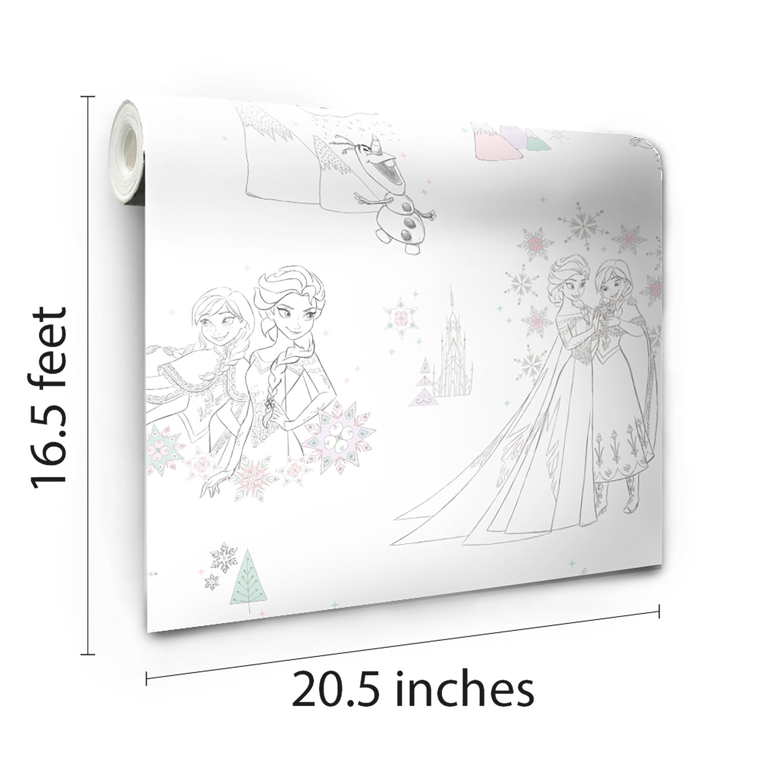 Disney Frozen Disney Frozen Peel and Stick Wallpaper Roll - dimensions