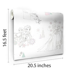 Disney Frozen Disney Frozen Peel and Stick Wallpaper Roll - dimensions