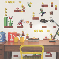 Mario P&S Wallpaper in a room setting