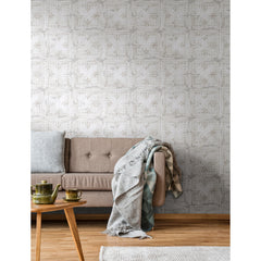 Tin Tile Peel and Stick Wallpaper in a room setting