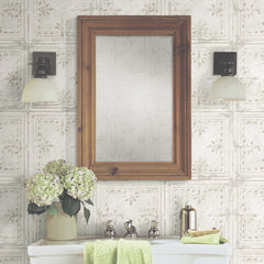 Tin Tile Peel and Stick Wallpaper in a room setting