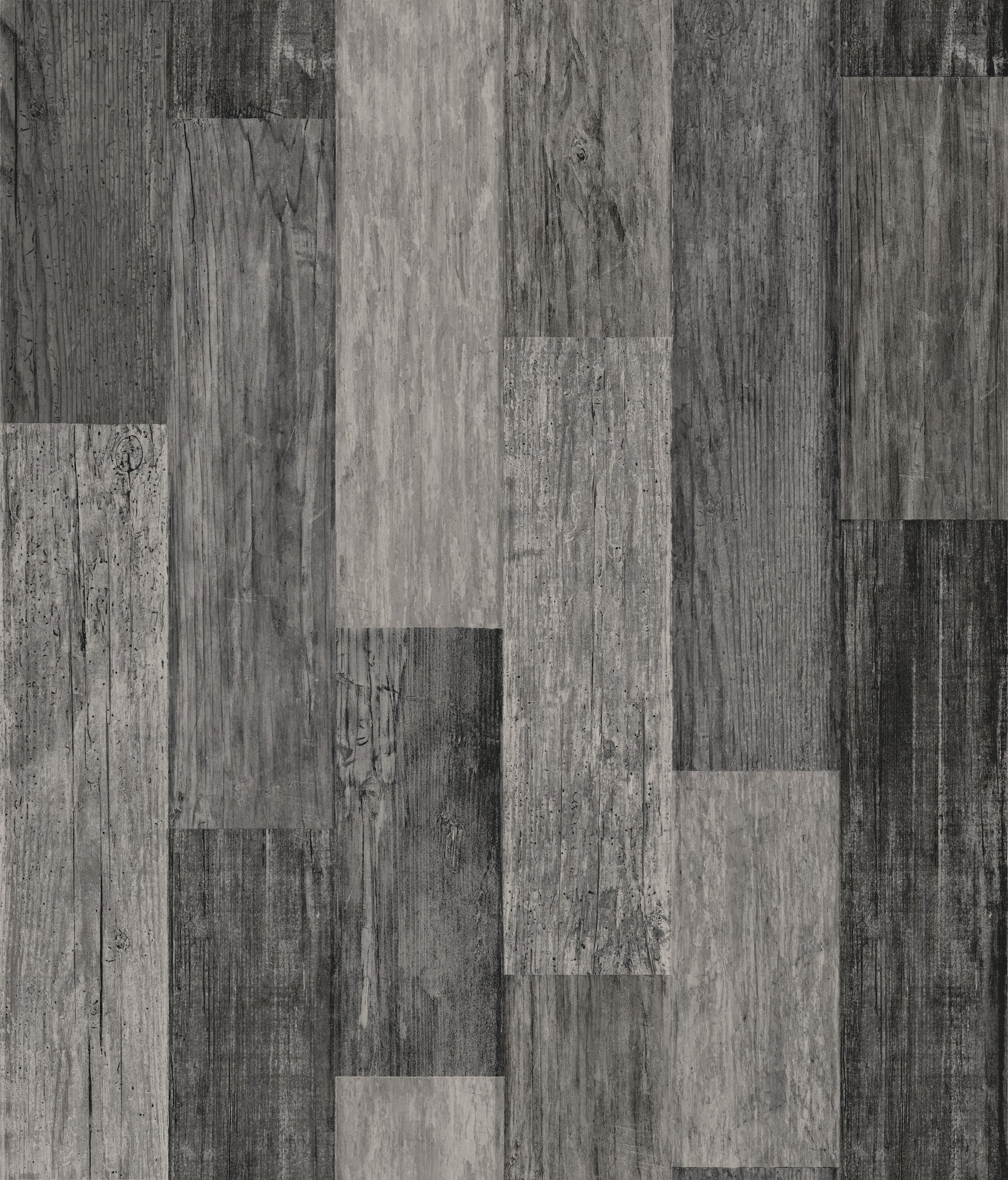 Weathered Wood Plank Black P&S Wallpaper by WallPops