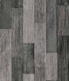 Weathered Wood Plank Black P&S Wallpaper by WallPops