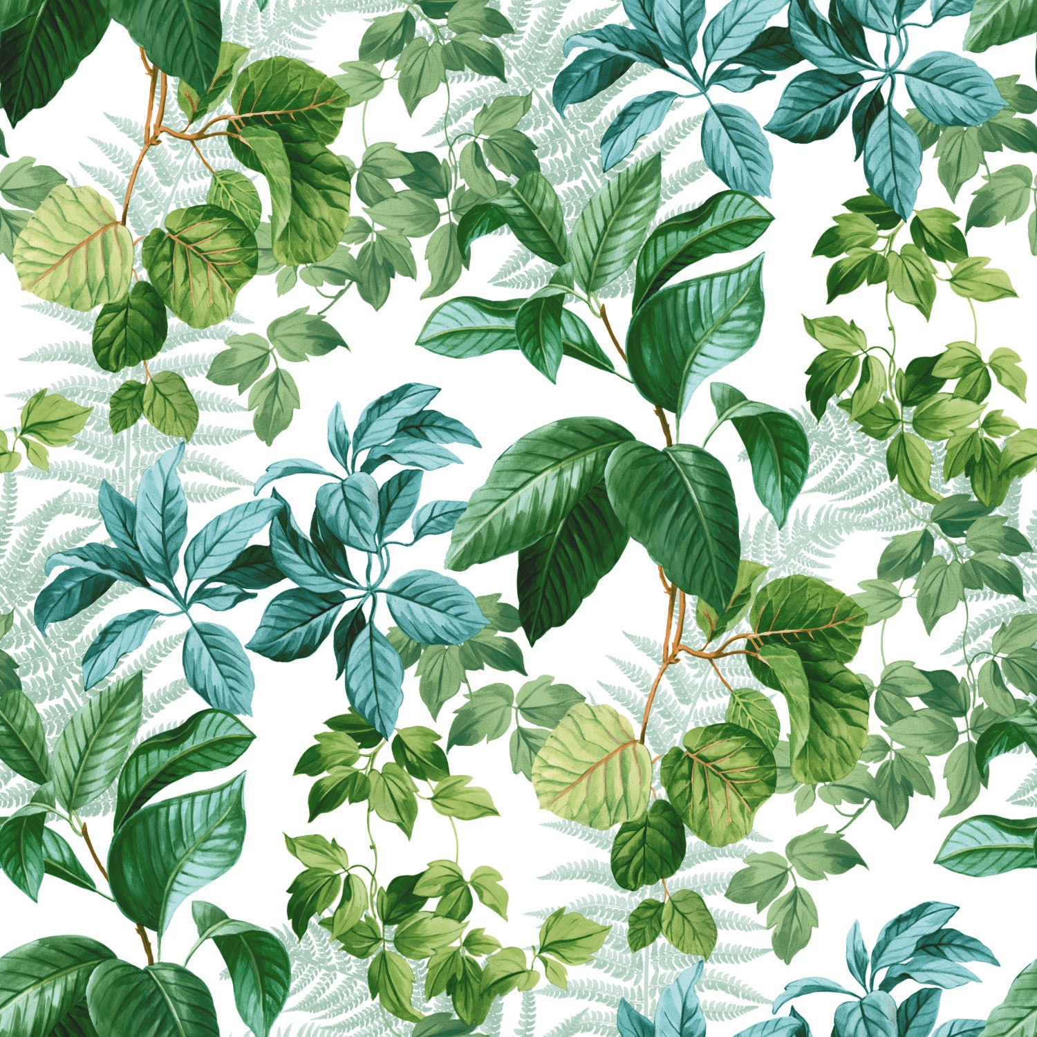 Rainforest Leaves Peel and Stick Wallpaper by WallPops