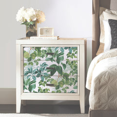 Rainforest Leaves Peel and Stick Wallpaper in a room setting