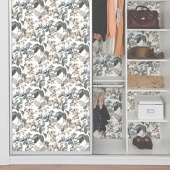Rainforest Leaves Peel and Stick Wallpaper in a room setting