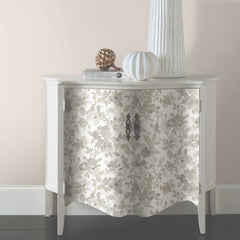 Watercolor Floral Peel and Stick Wallpaper in a room setting