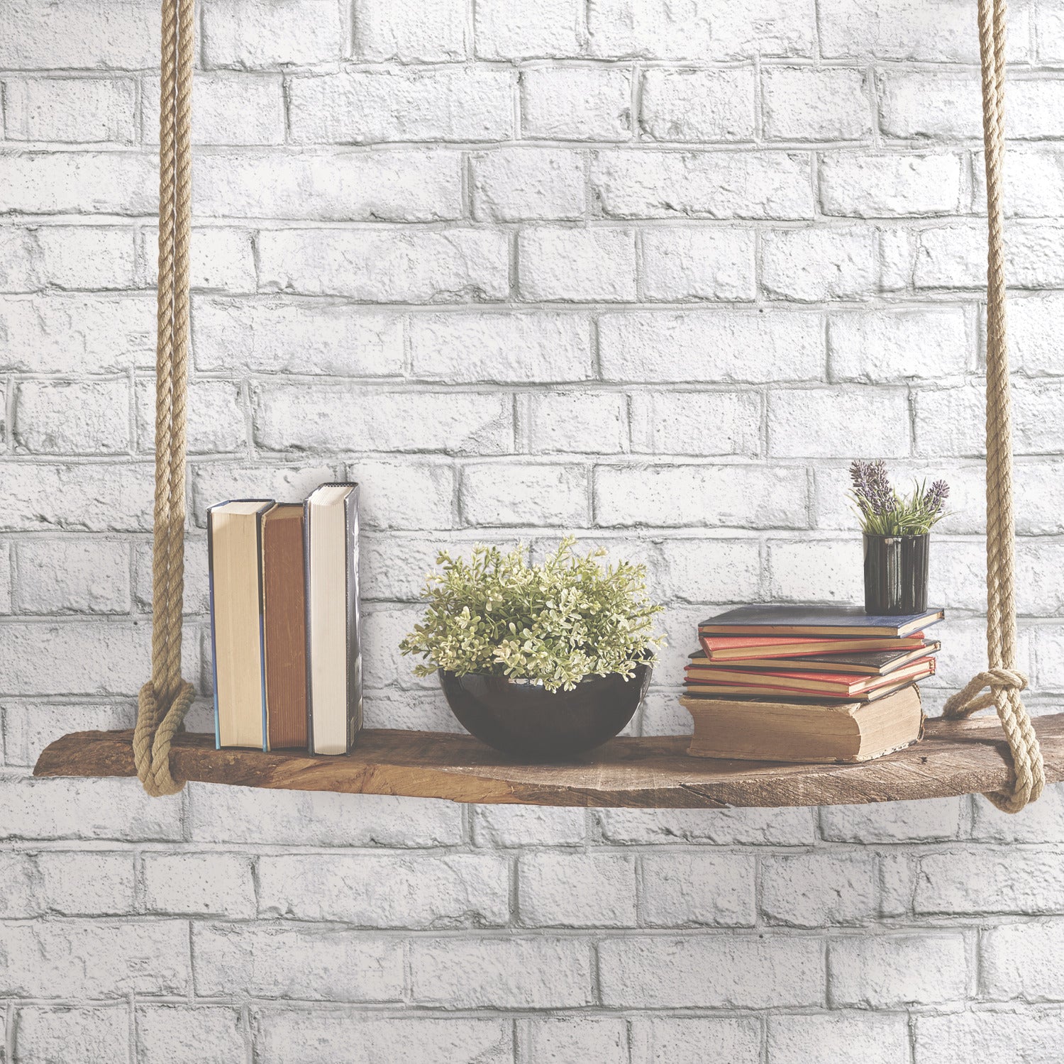 White Brick Peel and Stick Wallpaper in a room setting