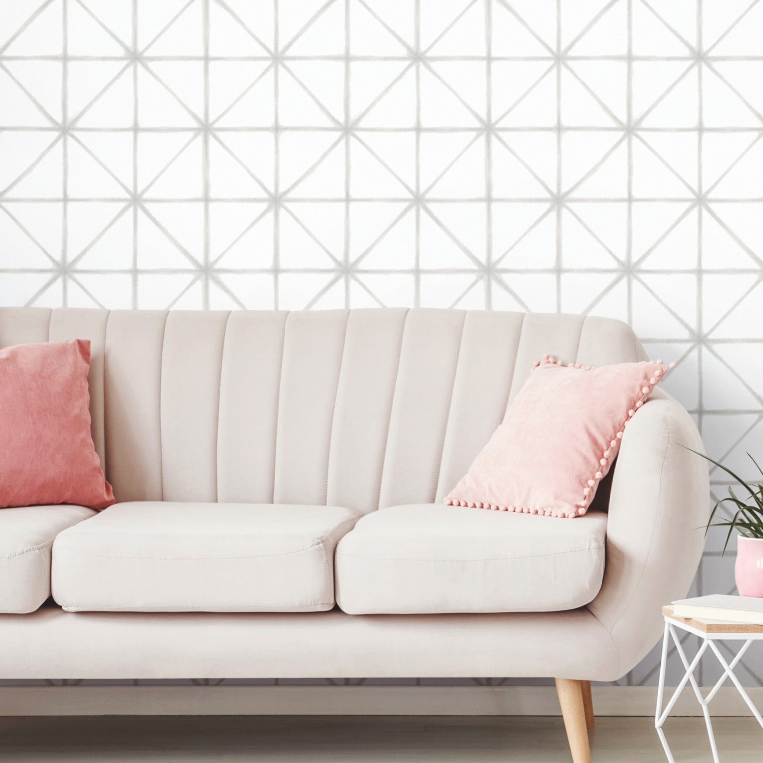 Modern Abstract Peel and Stick Wallpaper in a room setting