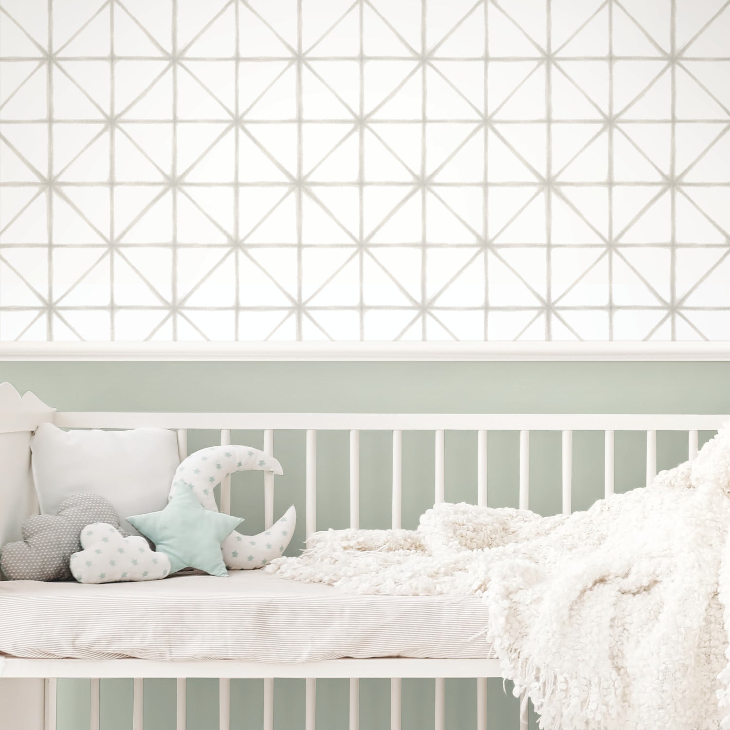 Modern Abstract Peel and Stick Wallpaper in a room setting