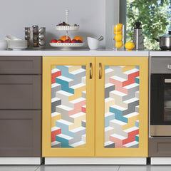 3D Steps Peel and Stick Wallpaper in a room setting
