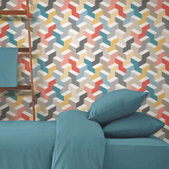 3D Steps Peel and Stick Wallpaper in a room setting
