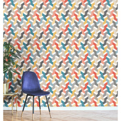 3D Steps Peel and Stick Wallpaper in a room setting