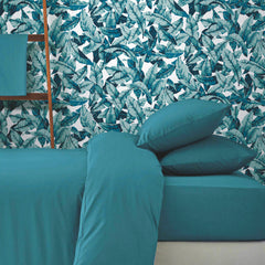 Palm Peel and Stick Wallpaper in a room setting