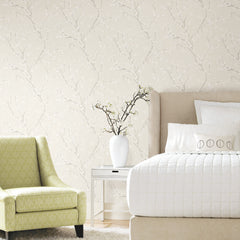 Cherry Blossom Peel and Stick Wallpaper in a room setting