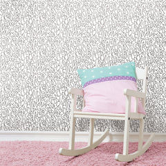 Alphabet Jumble Peel and Stick Wallpaper in a room setting