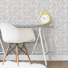 Alphabet Jumble Peel and Stick Wallpaper in a room setting
